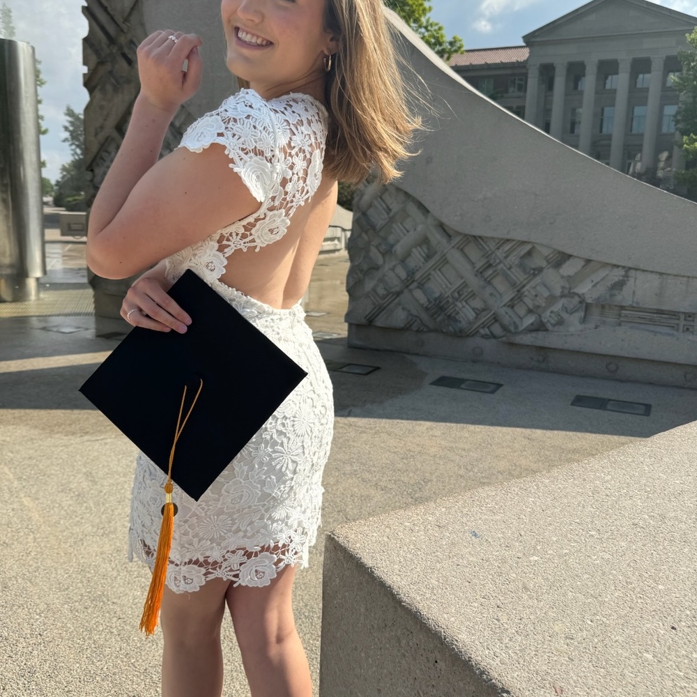 Lulus Romance Language White Backless Lace Dress - Picture 2 of 4